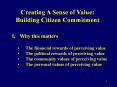 Creating A Sense of Value: Building Citizen Commitment PowerPoint PPT Presentation