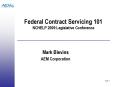 Federal Contract Servicing 101 NCHELP 2009 Legislative Conference PowerPoint PPT Presentation