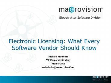 Electronic Licensing: What Every Software Vendor Should Know
