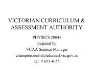VICTORIAN CURRICULUM