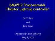 DMX512 Programmable Theater Lighting Controller
