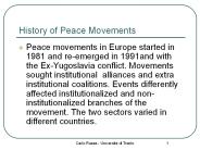 History of Peace Movements