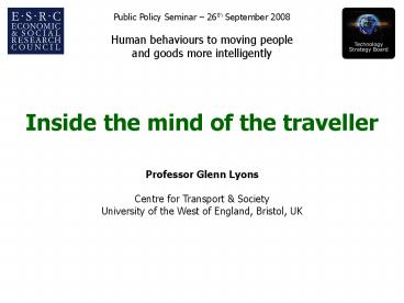 A place for teleworking in transport policy