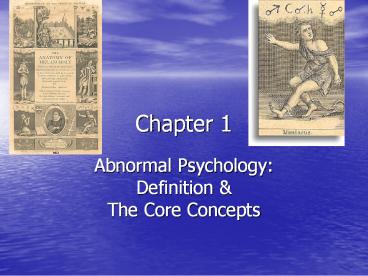 Abnormal Psychology: