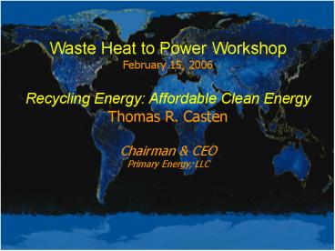 Turning Down the Heat