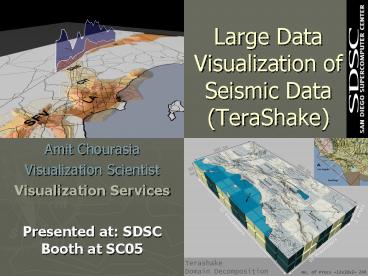 Large Data Visualization of Seismic Data (TeraShake)