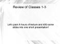 Review of Classes 13 PowerPoint PPT Presentation