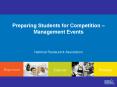 Preparing Students for Competition Management Events PowerPoint PPT Presentation