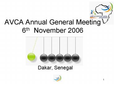 AVCA Annual General Meeting 6th November 2006