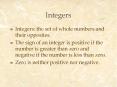 Integers PowerPoint PPT Presentation