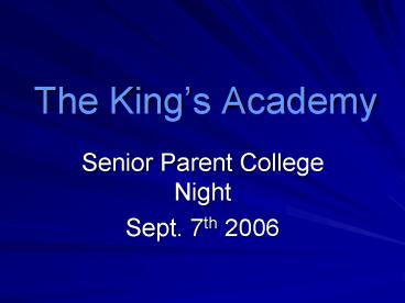 The Kings Academy