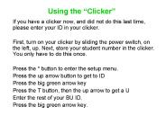 Using the Clicker