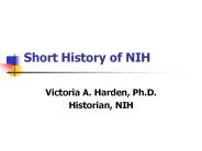 Short History of NIH