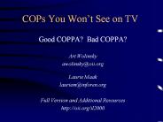 COPs You Won