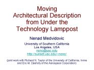 Moving Architectural Description from Under the Technology Lamppost