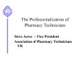 The Professionalization of Pharmacy Technicians PowerPoint PPT Presentation