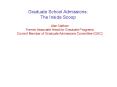 Graduate School Admissions: PowerPoint PPT Presentation