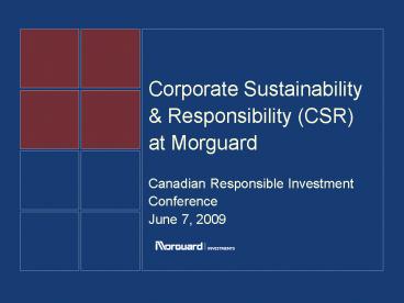 Corporate Sustainability