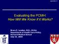 Evaluating the PCMH: How Will We Know if it Works PowerPoint PPT Presentation