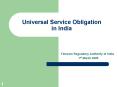 Universal Service Obligation in India PowerPoint PPT Presentation