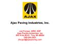Ajax Paving Industries, Inc' PowerPoint PPT Presentation