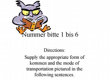 Nummer bitte 1 bis 6