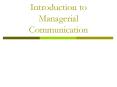 Introduction to Managerial Communication PowerPoint PPT Presentation