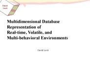 Multidimensional Database Representation of Realtime, Volatile, and Multibehavioral Environments