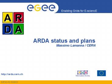 ARDA status and plans
