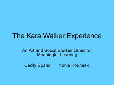 The Kara Walker Experience