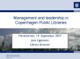 Management and leadership in Copenhagen Public Libraries PowerPoint PPT Presentation