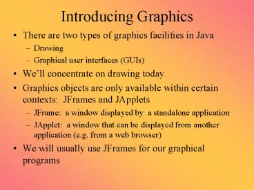 Introducing Graphics