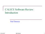 CALICE Software Review: Introduction