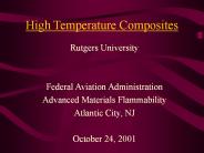 High Temperature Composites