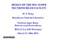 DESIGN OF THE BNL SUPER NEUTRINO BEAM FACILITY PowerPoint PPT Presentation
