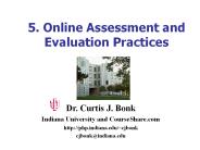 5. Online Assessment and Evaluation Practices