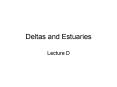 Deltas and Estuaries PowerPoint PPT Presentation