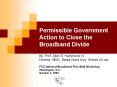 Permissible Government Action to Close the Broadband Divide PowerPoint PPT Presentation