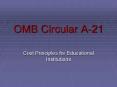 OMB Circular A21 PowerPoint PPT Presentation
