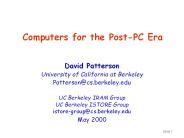 Computers for the PostPC Era