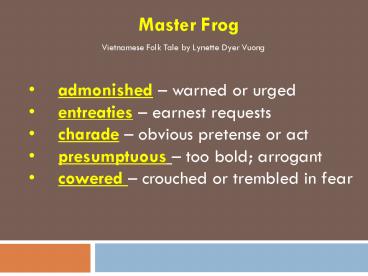 admonished warned or urged