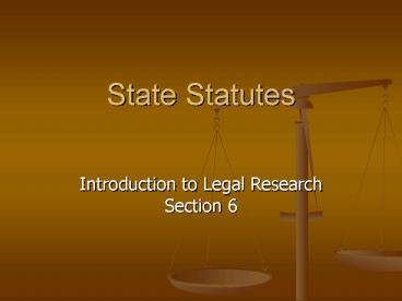 State Statutes