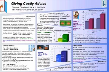 Giving Costly Advice