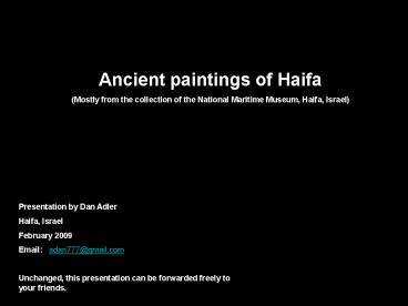 Ancient paintings of Haifa