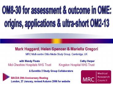 Mark Haggard, Helen Spencer