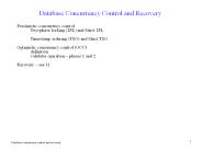 Database Concurrency Control and Recovery