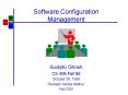 Software Configuration Management PowerPoint PPT Presentation
