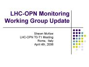 LHCOPN Monitoring Working Group Update