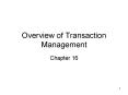 Overview of Transaction Management PowerPoint PPT Presentation