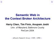 Semantic Web in the Context Broker Architecture